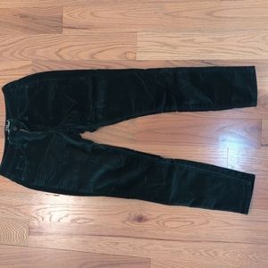 Universal Thread Velvet Skinny Pants Green Sz 4